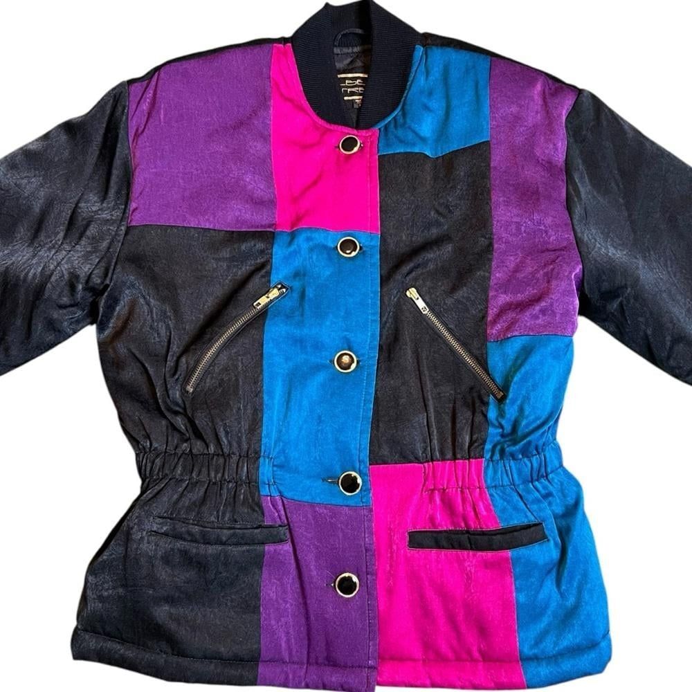 Vintage ‘90s Mulberry Street Velvet Winter Coat Funky 80s 90s Retro Funky Vibes